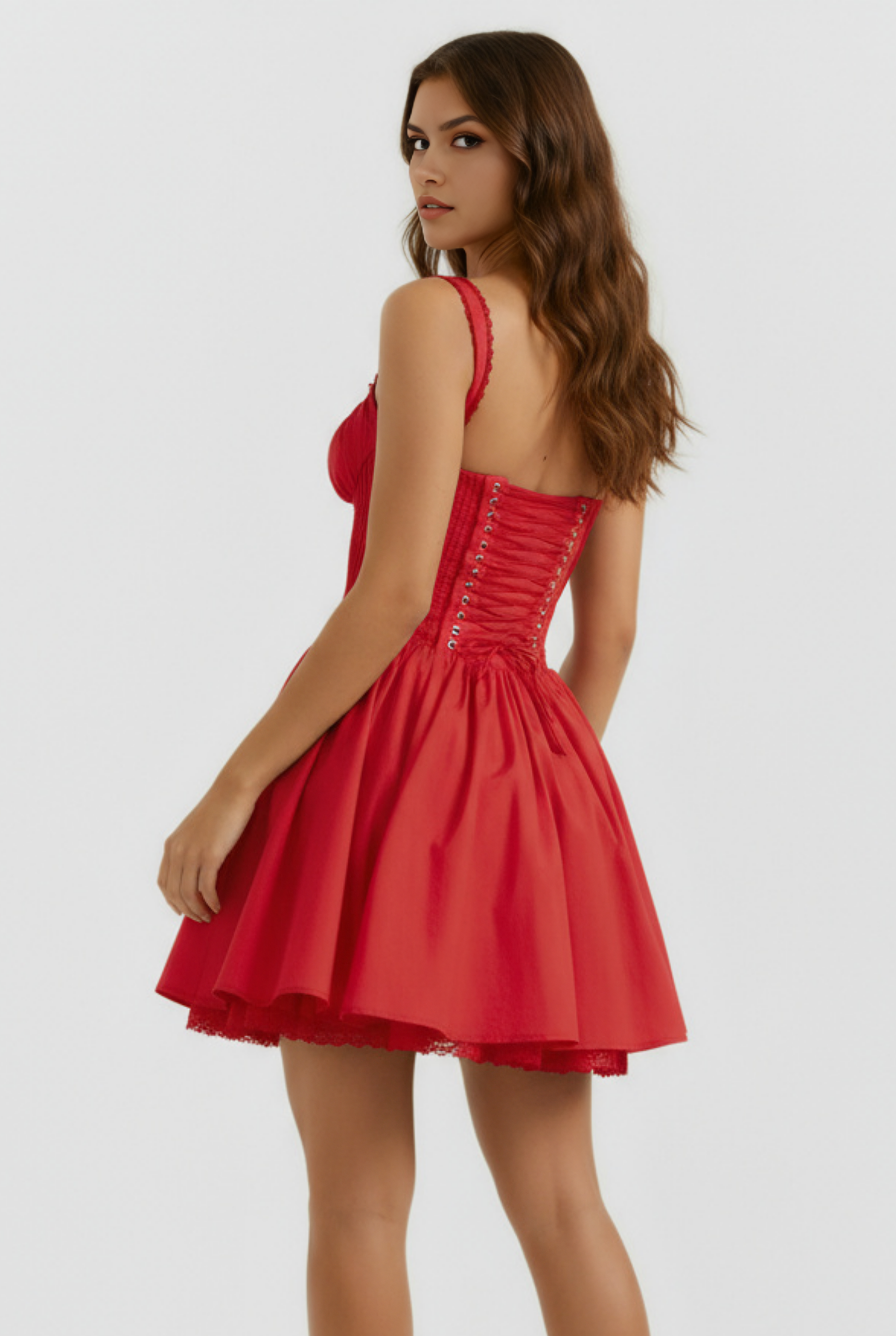 Abito mini Luna rosso Bella di Roma – taglie XS-XL