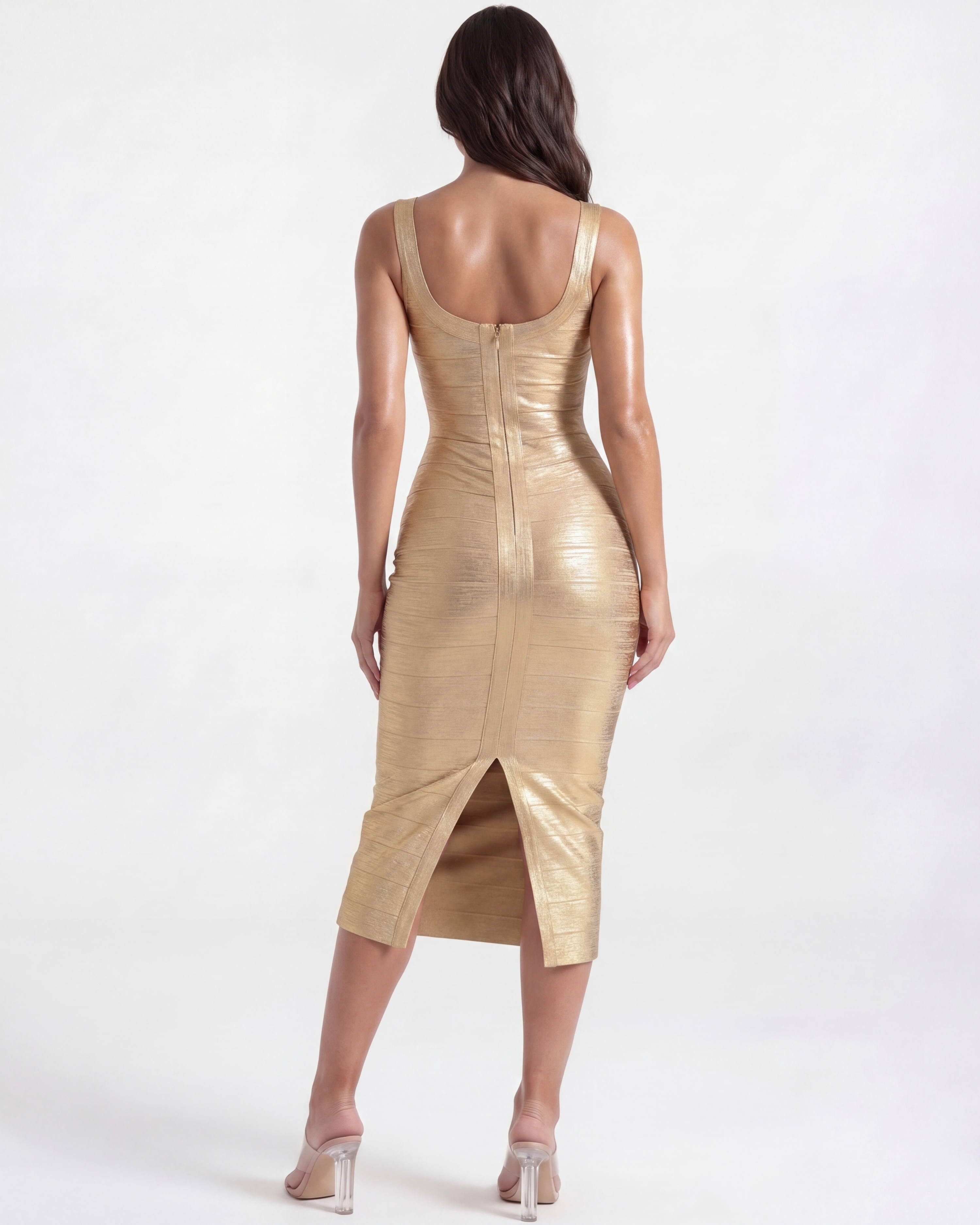 The Beyoncé oro bandage maxi Bella di Roma – taglie XS-XL