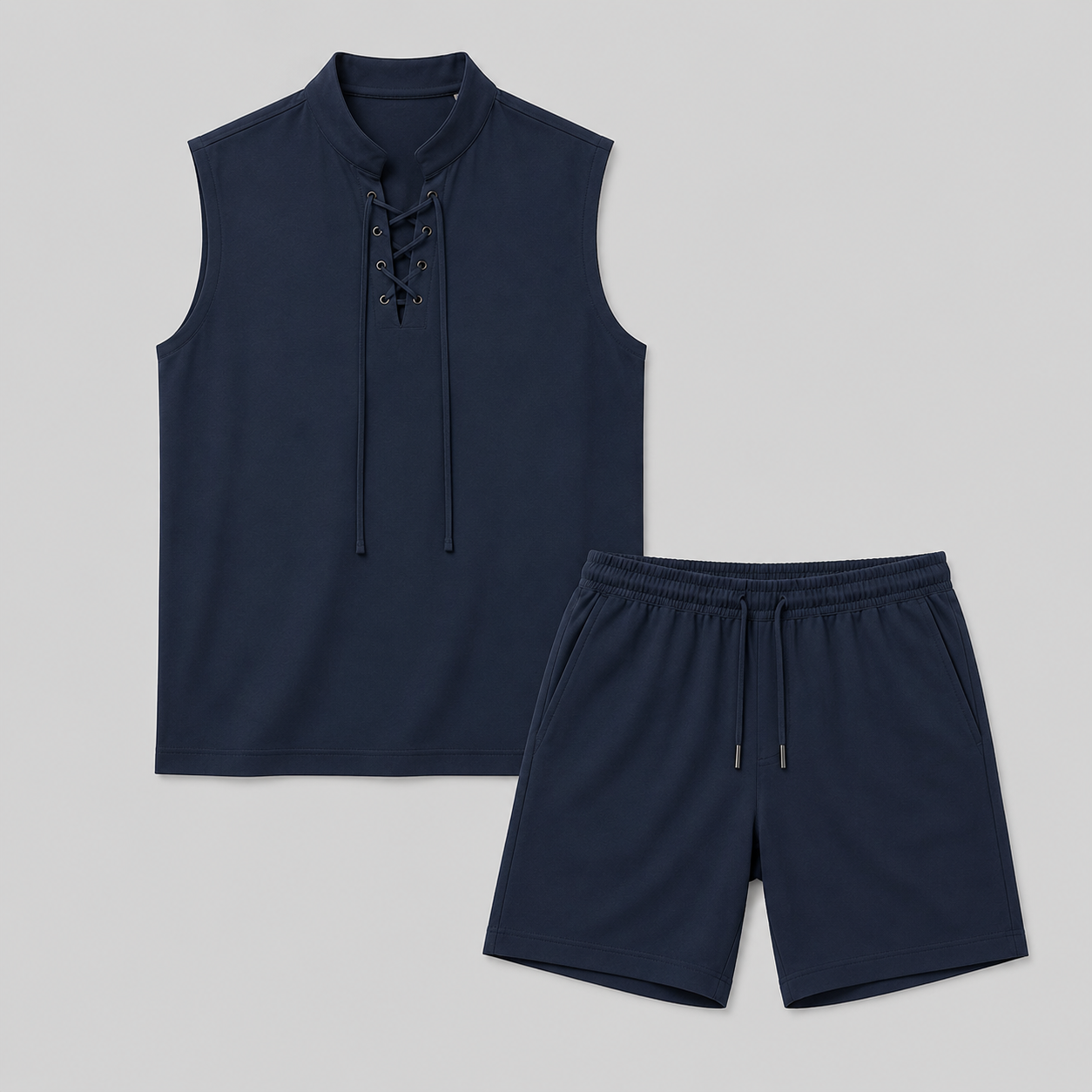 Completo estivo uomo senza maniche con pantaloni corti | Bella di Roma