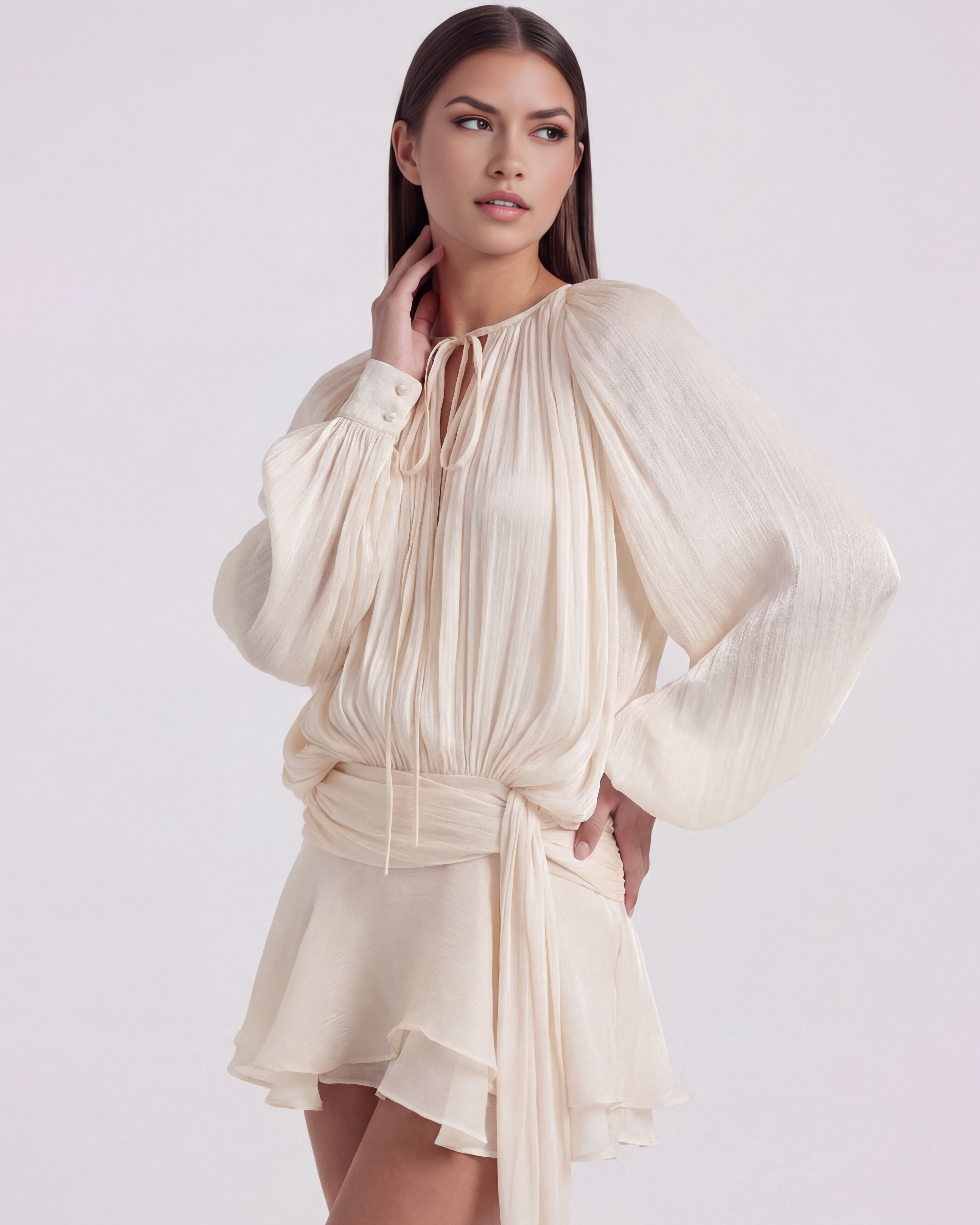 Abito Giovanna crema perle Bella di Roma – look matrimonio cerimonia