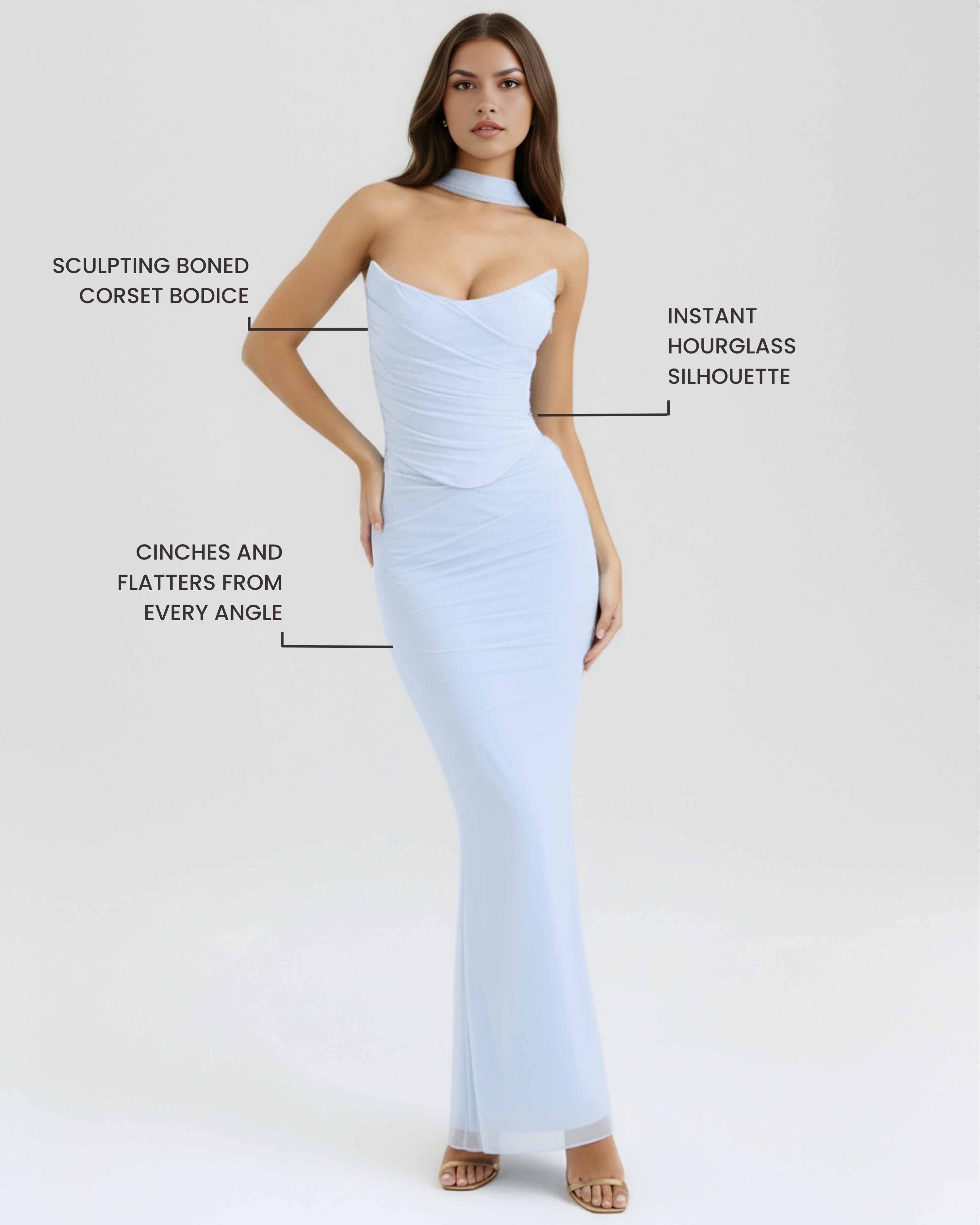 Set Maxi Malu Azzurro Baby Rete Bella di Roma – corsetto rete