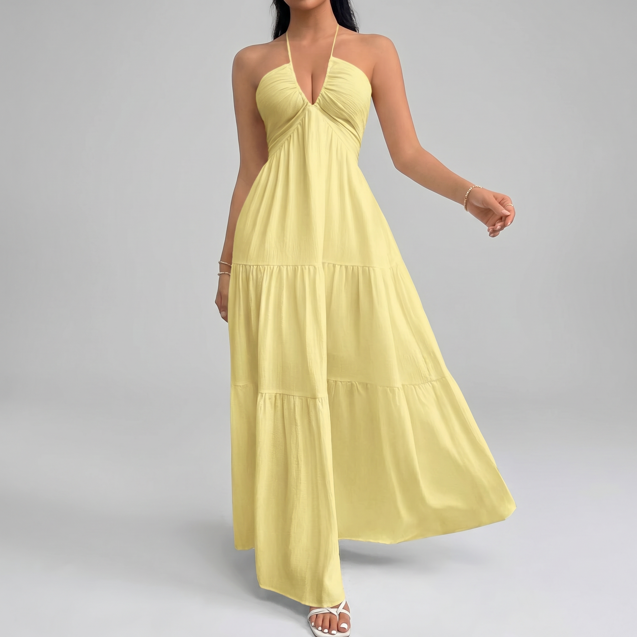 Abito bianco estivo Bella di Roma – look spiaggia vacanza