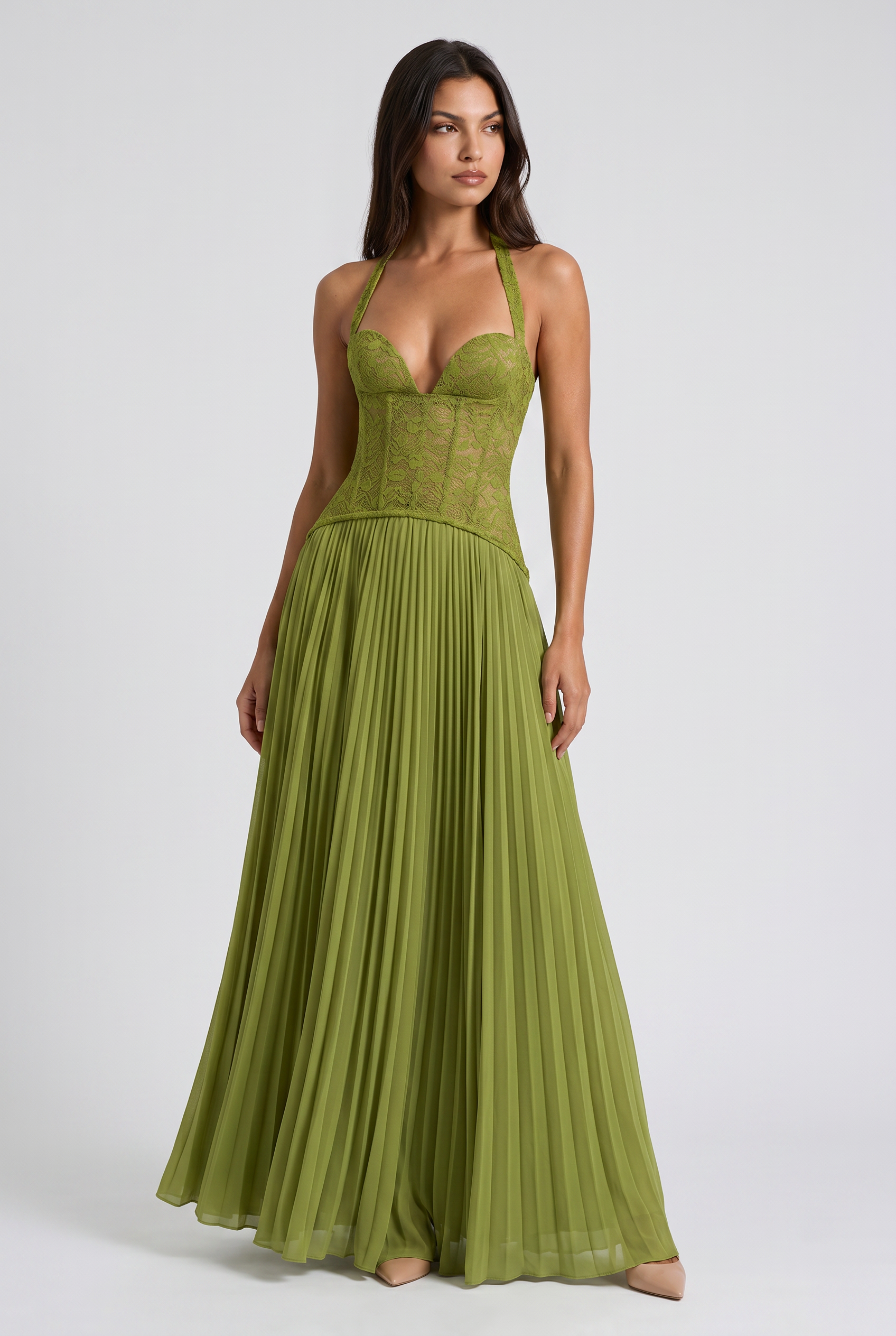 Abito Maxi Gaia Bella di Roma – vista frontale