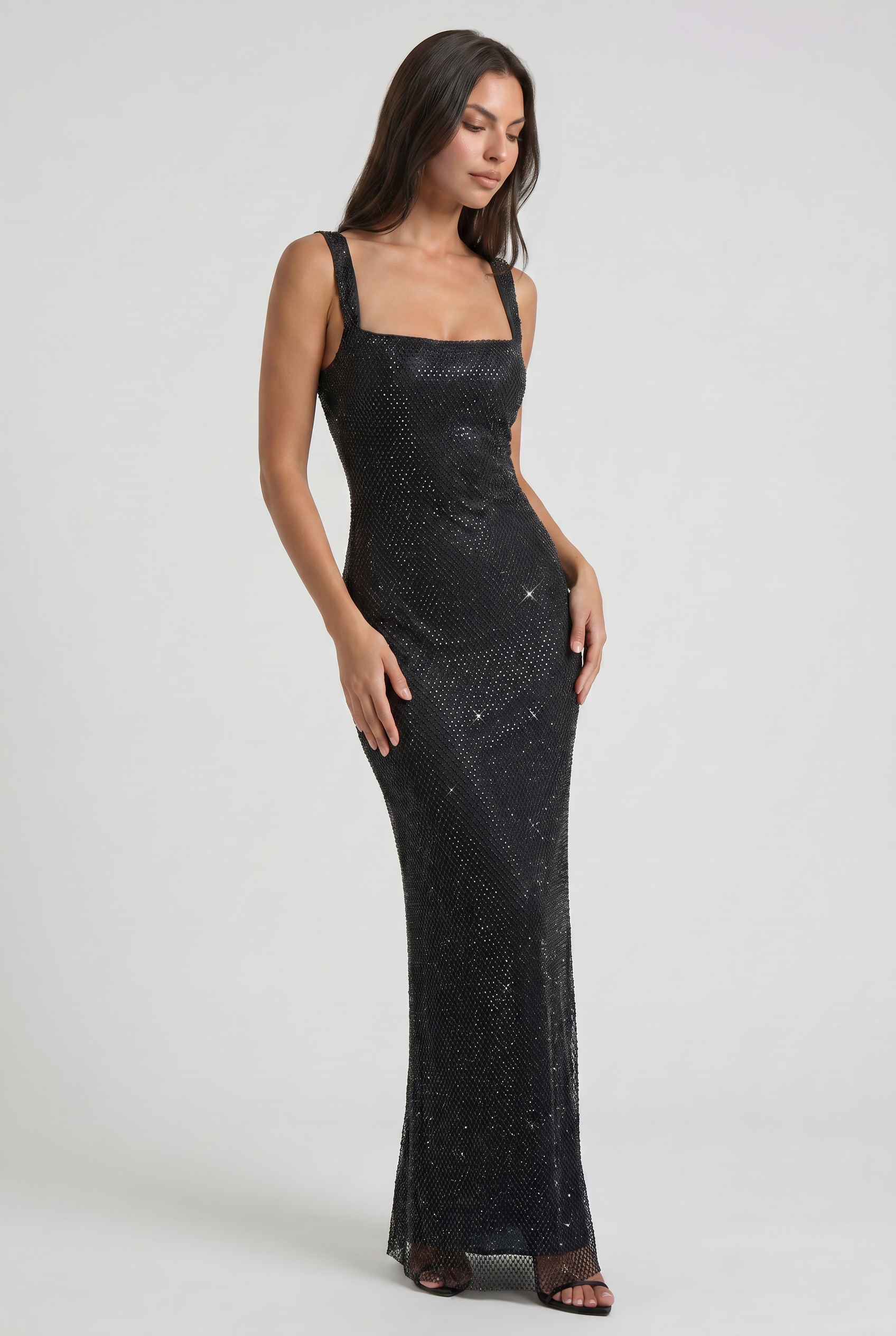 Abito Maxi Isabella con Strass Bella di Roma – modella
