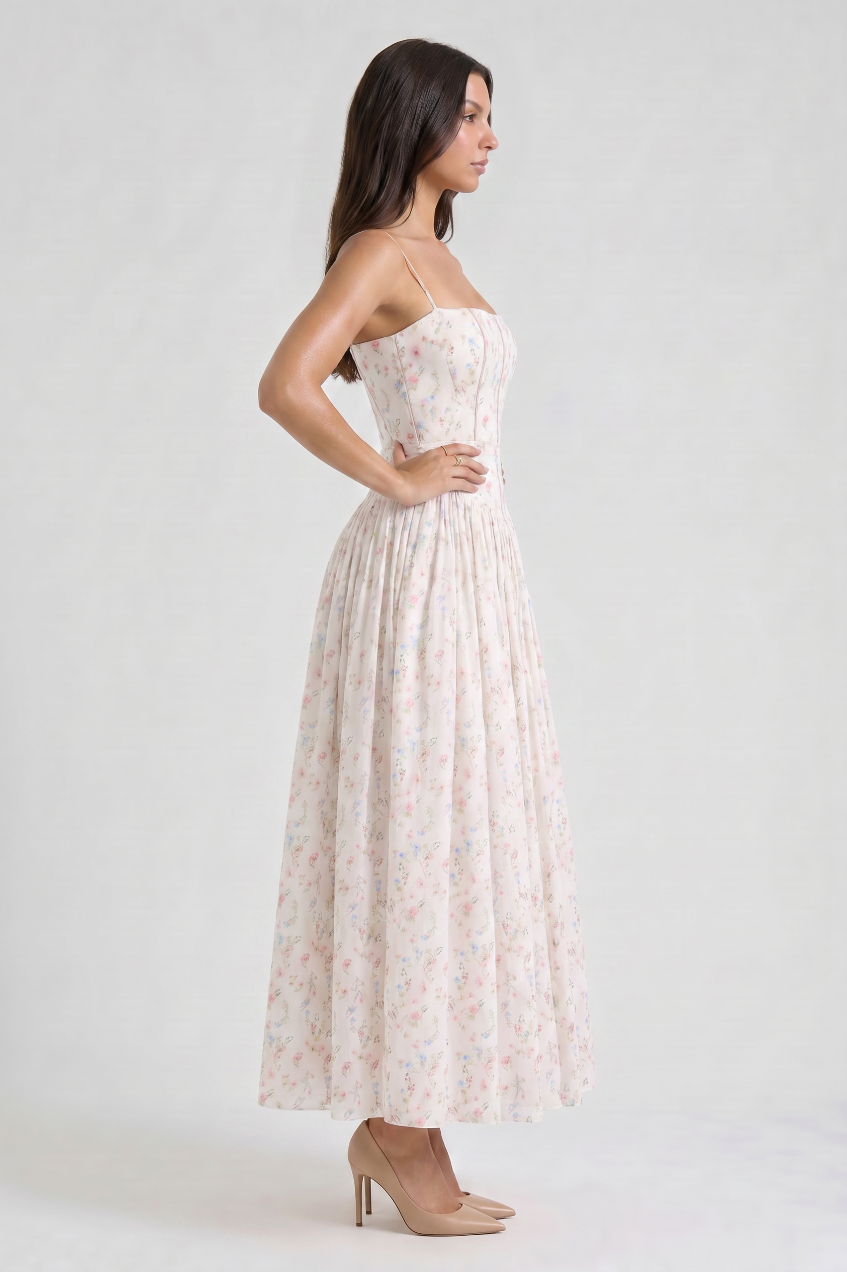 Abito maxi Imogen bianco Bella di Roma – gonna lunga