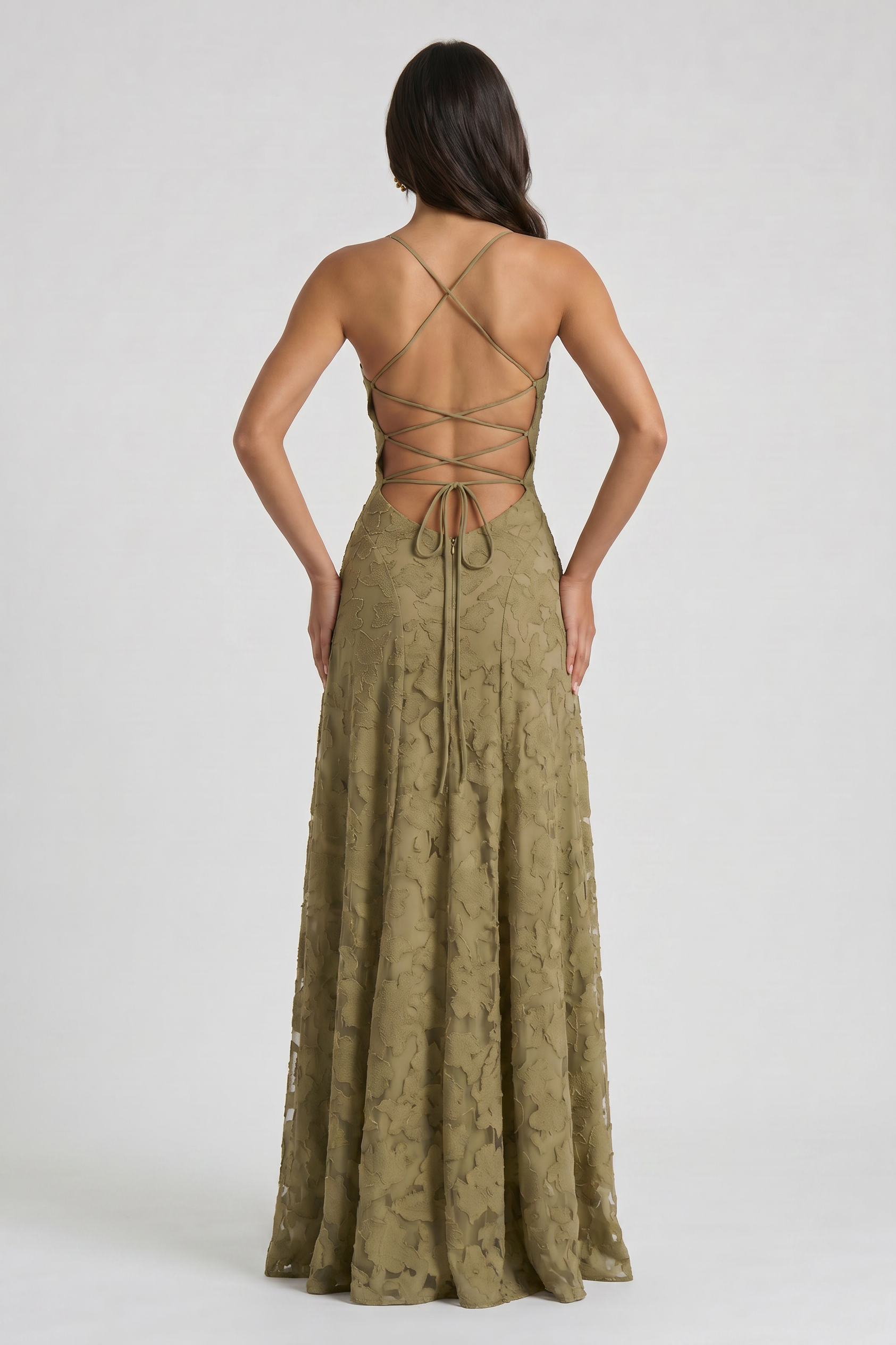 Abito maxi Louise lacca ciliegia Bella di Roma – look matrimonio