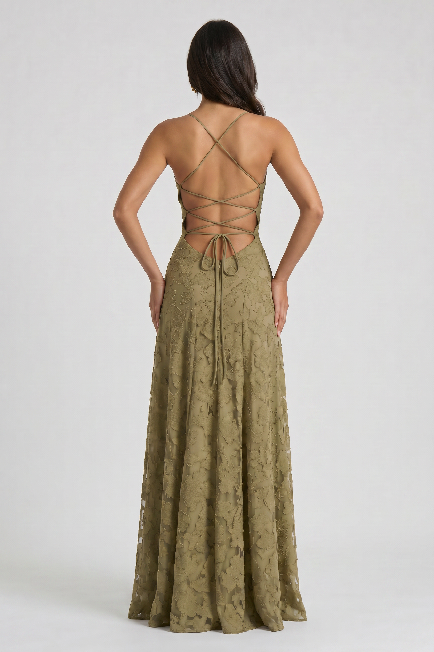 Abito maxi Louise lacca ciliegia Bella di Roma – look matrimonio