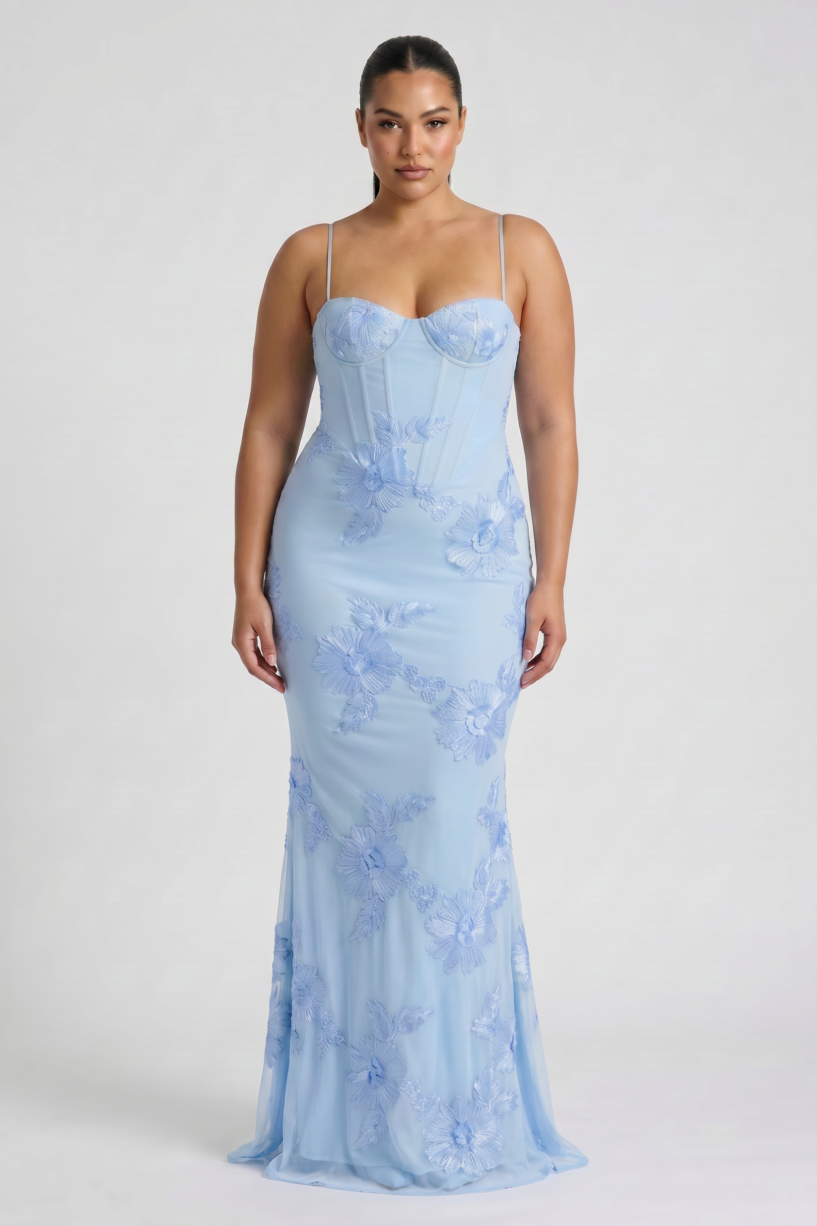 Abito maxi Mirelle floreale bordeaux Bella di Roma – look serata elegante