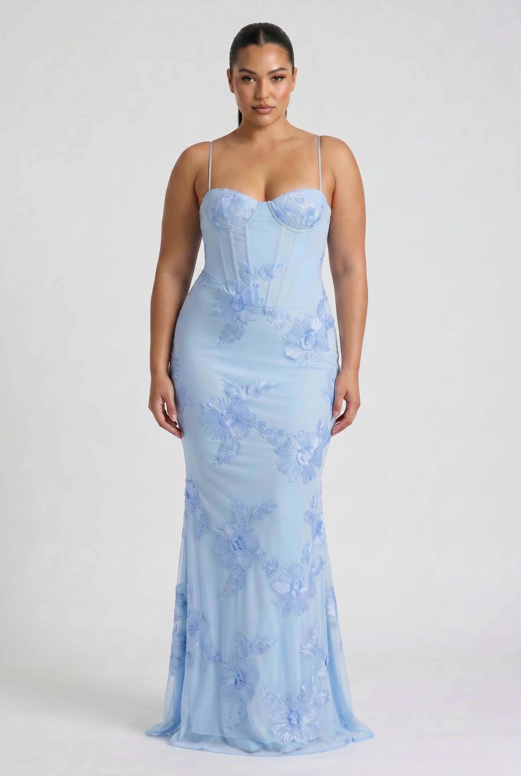 Abito maxi Mirelle floreale bordeaux Bella di Roma – look serata elegante