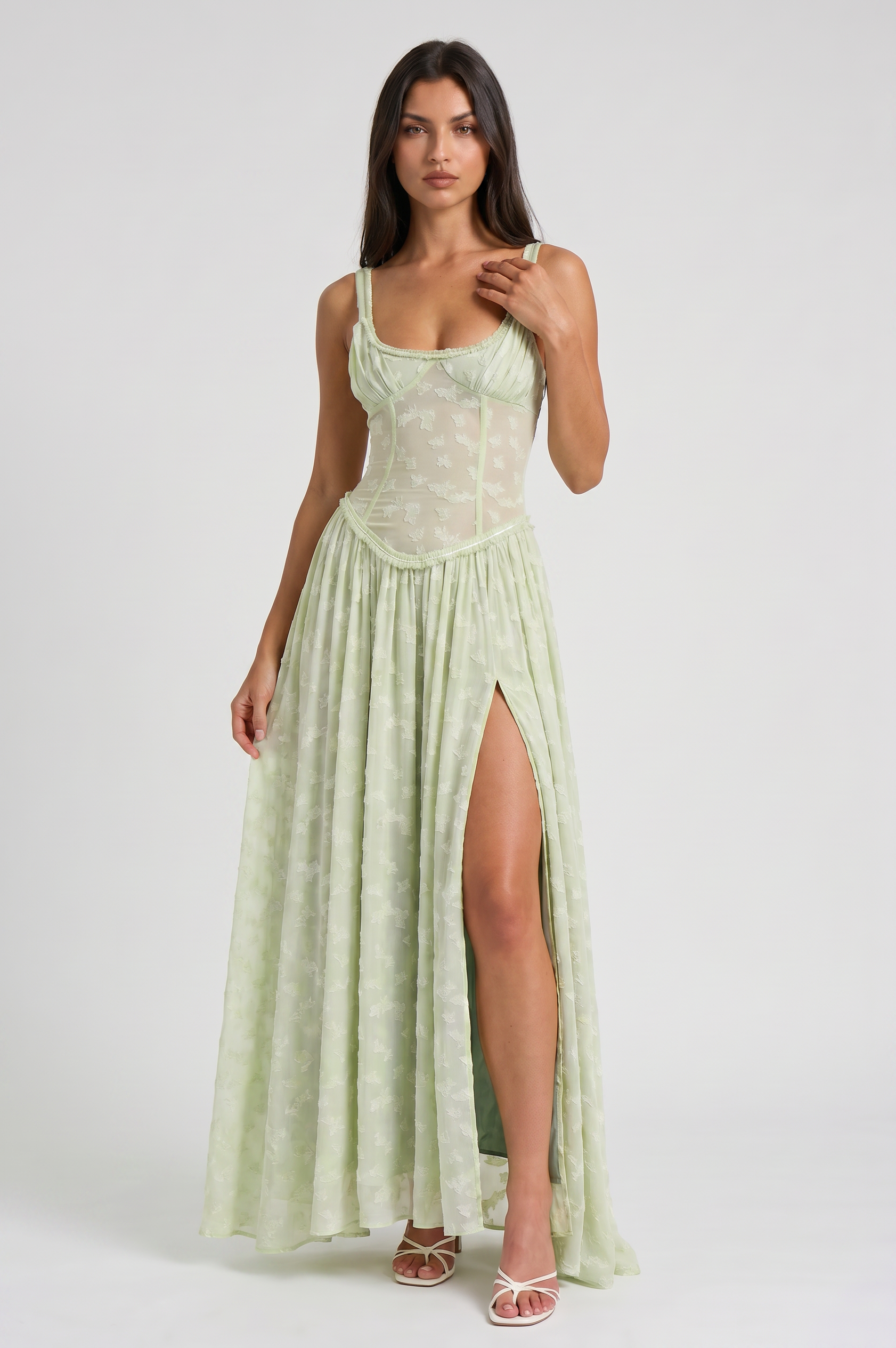 Abito Maxi Clair Bella di Roma – vista frontale