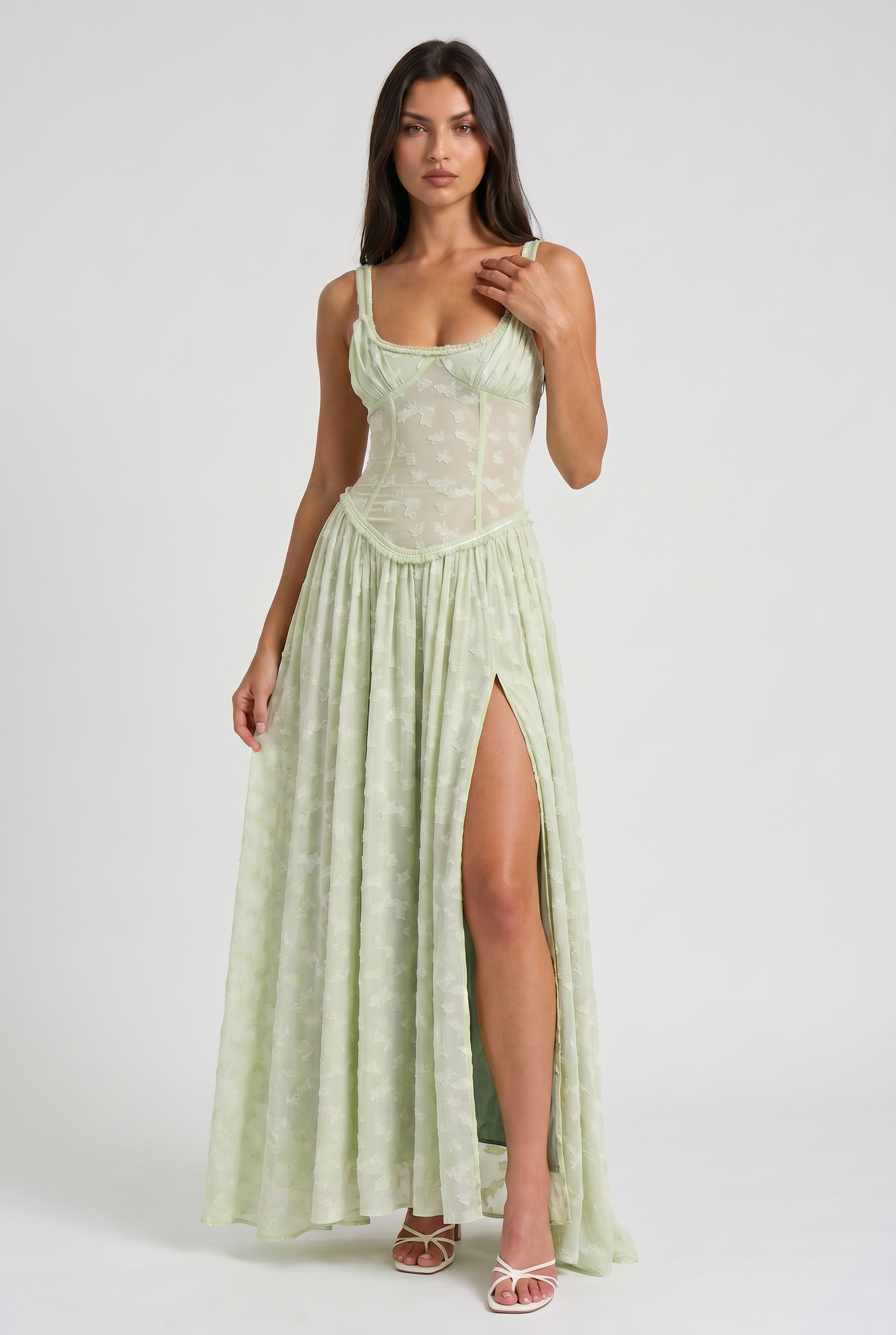Abito Maxi Clair Bella di Roma – vista frontale