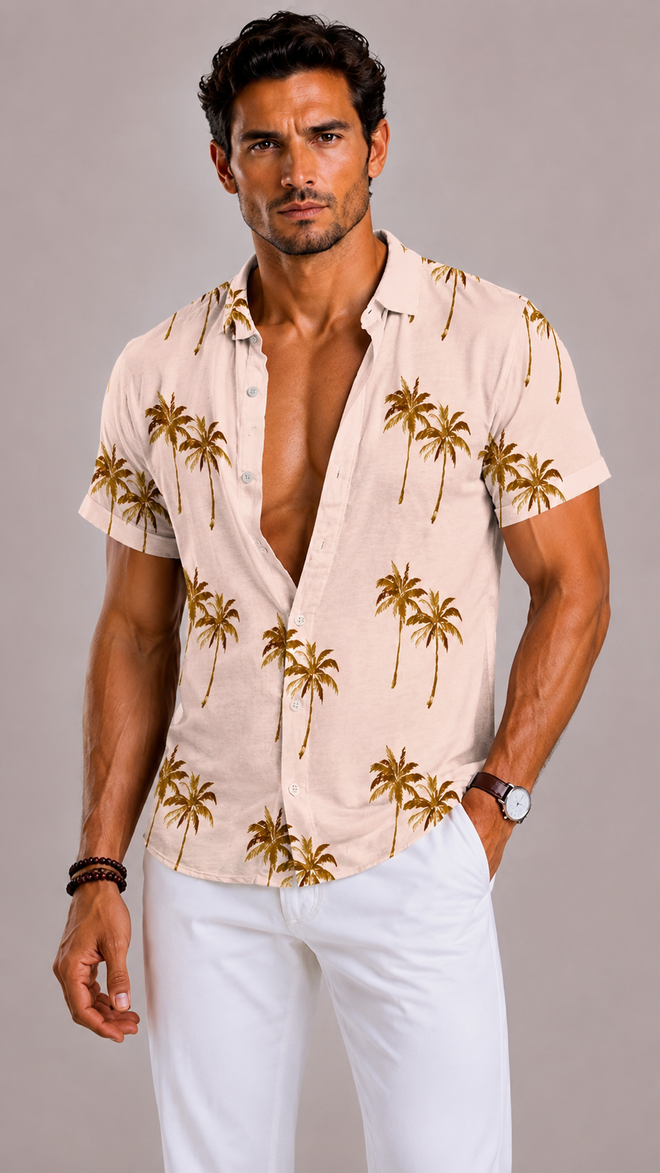 Camicia Uomo in Lino a Maniche Corte | Bella di Roma