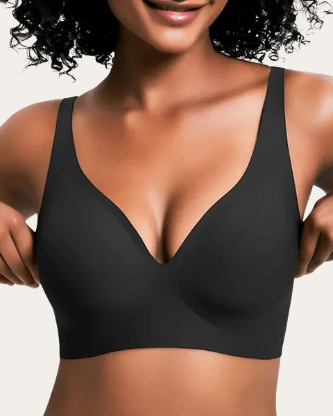 Reggiseno comfort nero senza ferretto – sollevamento naturale