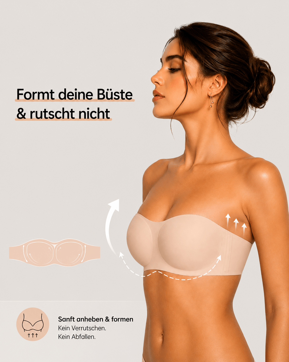 Reggiseno Senza Spalline Bella di Roma – laterale