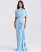 Abito Maxi Camilla Blu Baby Bella di Roma – vista frontale