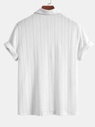 Polo da uomo jacquard a maniche corte con colletto