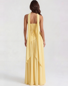 Abito maxi Serena giallo burro Bella di Roma – taglie XS-XL