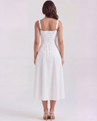 Abito midi Aurora corsetto bianco Bella di Roma – taglie XS-XL