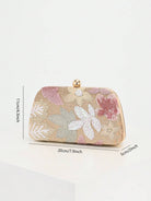 Pochette rosa e oro, vista laterale