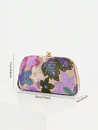 Pochette a mezzaluna viola, vista laterale