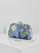 Montatura dorata con chiusura a scatto della pochette blu