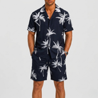 Completo estivo uomo con stampa tropicale – vista frontale | Bella di Roma