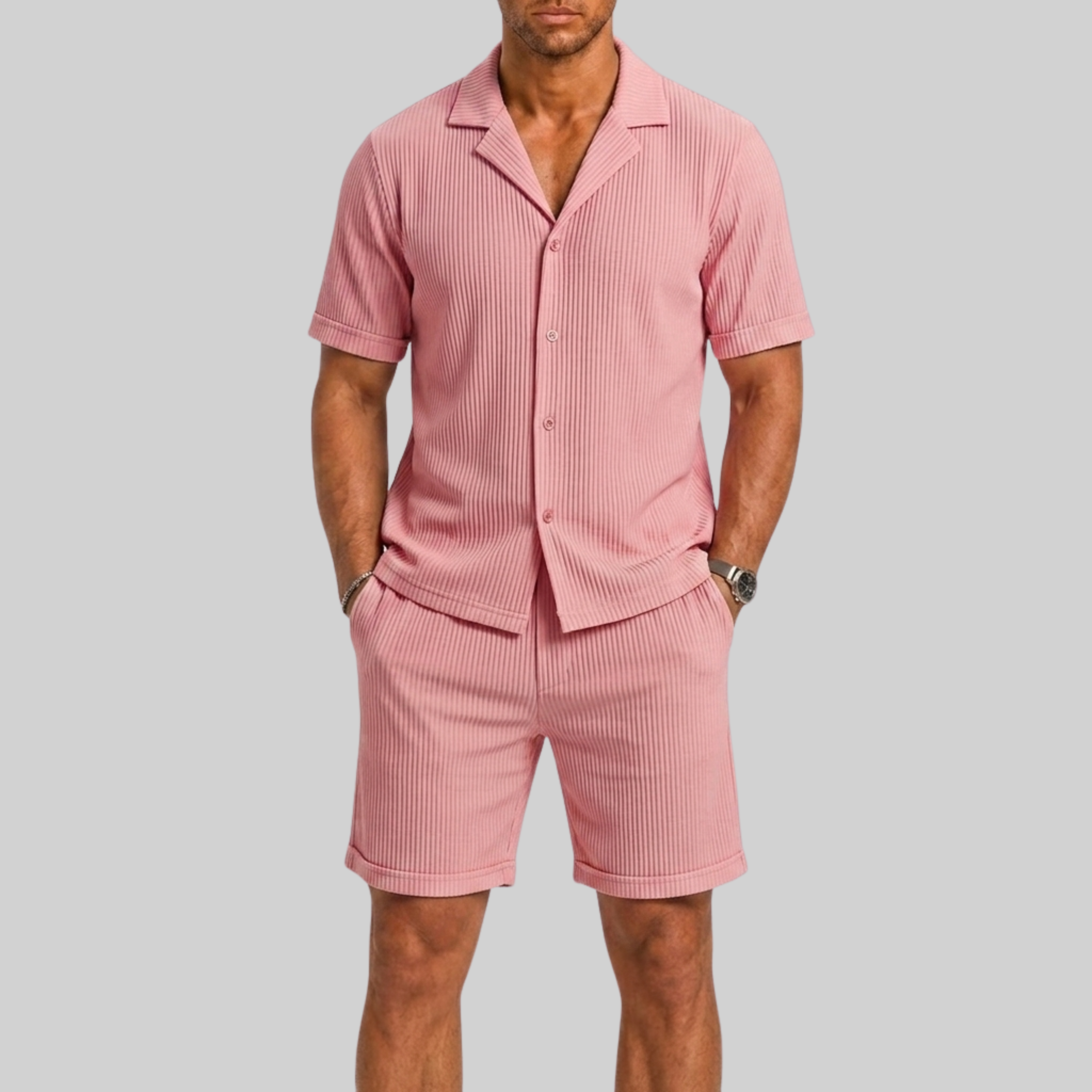Set estivo uomo con maniche corte – look casual | Bella di Roma
