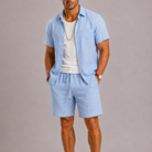 Set estivo uomo con maniche corte e pantaloni corti – look completo | Bella di Roma