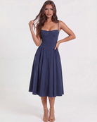 Abito Francesca Blu Navy Bella di Roma – vista frontale