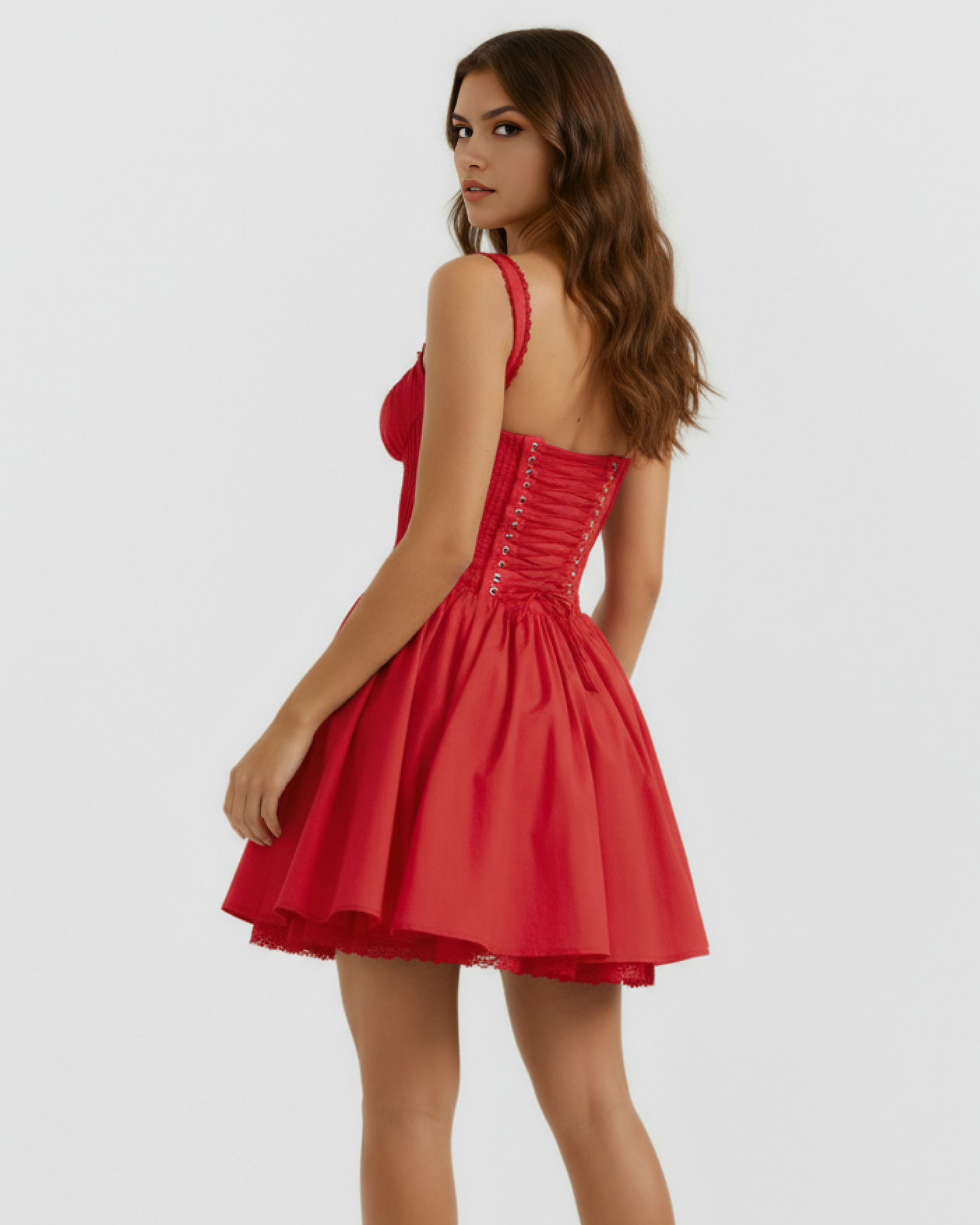Abito mini Luna rosso Bella di Roma – taglie XS-XL