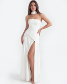 Abito Maxi Serena Bianco Bella di Roma – laterale