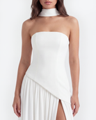 Abito Maxi Serena Bianco Bella di Roma – modella