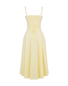Abito midi Aurora corsetto giallo chiaro Bella di Roma – taglie XS-XL
