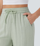 Pantaloni Baggy Casual in Lino Bella di Roma – dettaglio tasche