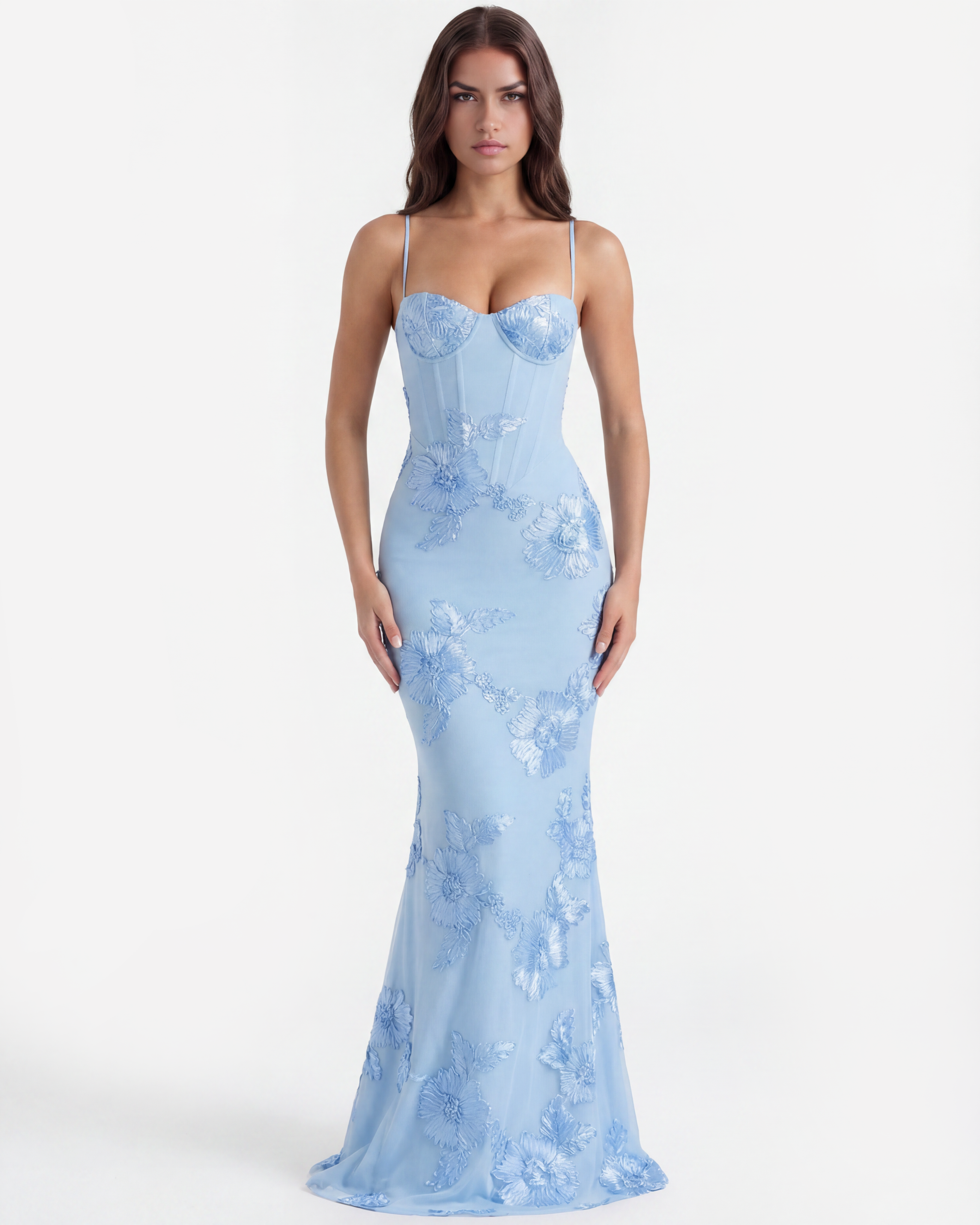 Abito Celeste Blu Baby Bella di Roma – modella