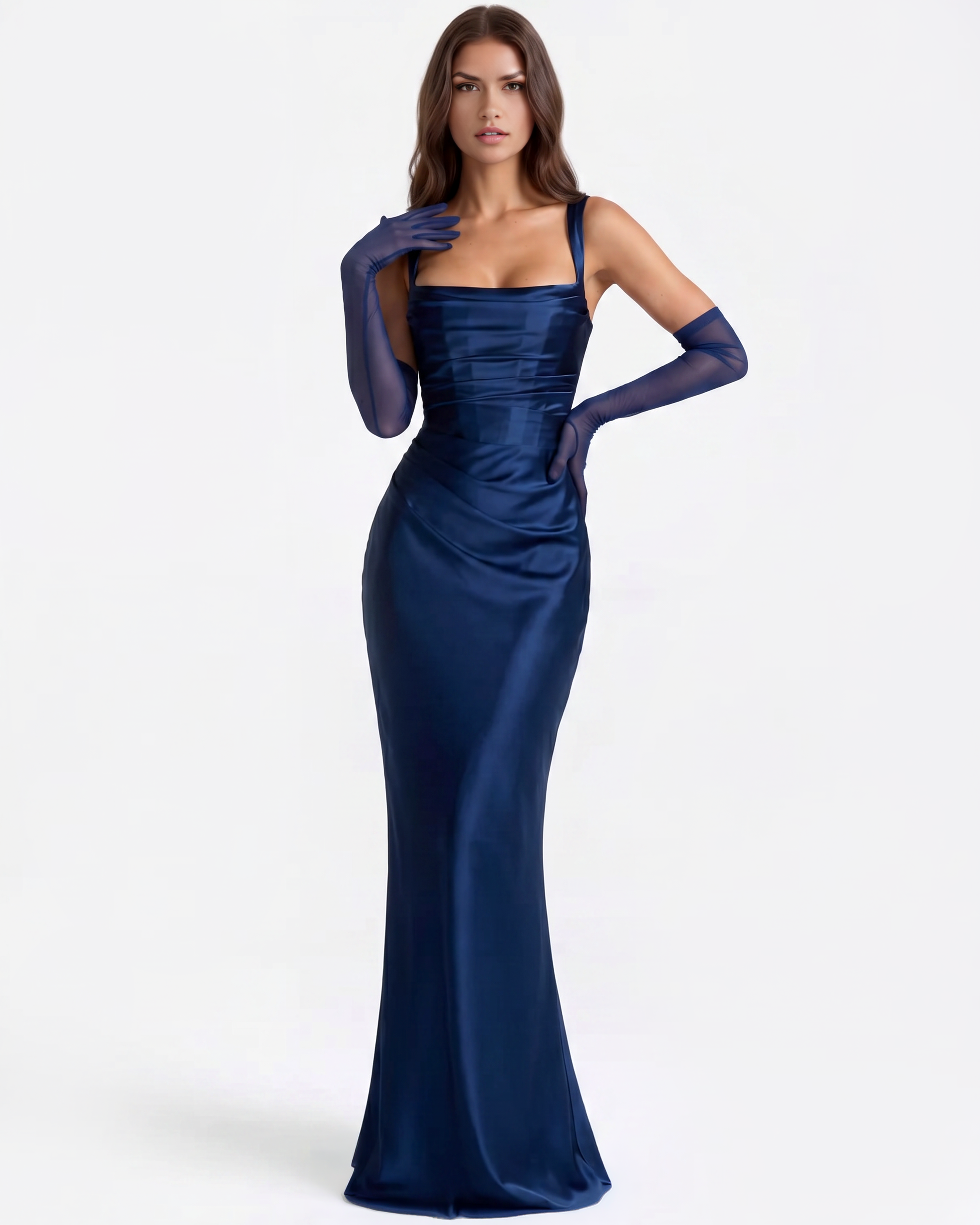 Abito Adrienne Blu Navy Bella di Roma – dettaglio