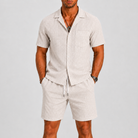 Completo estivo uomo con pantaloni corti – variante di colore | Bella di Roma