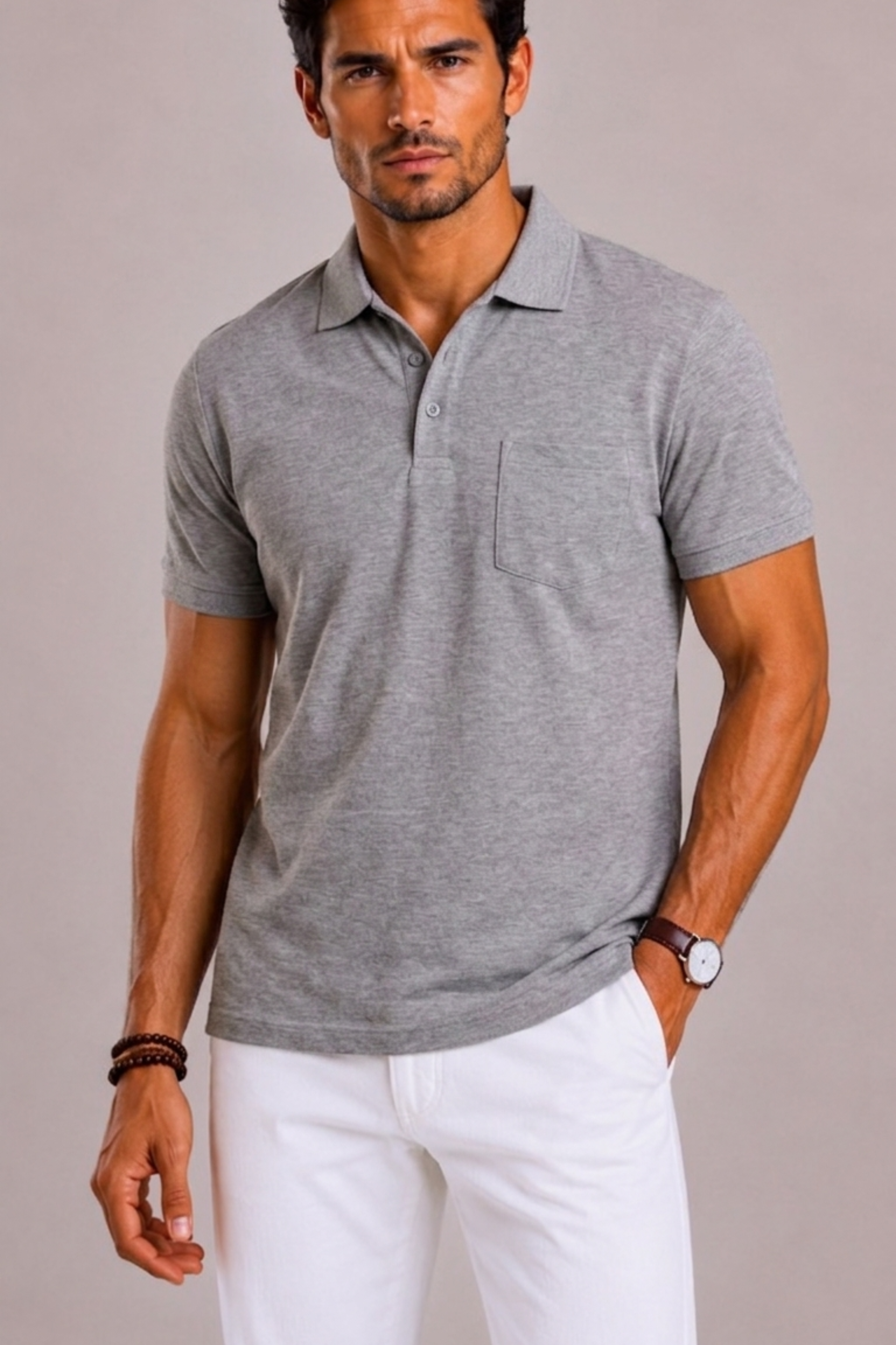Polo da uomo con maniche corte e collo classico | Lunelle