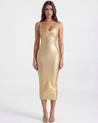 The Beyonce Oro Maxi Bandage Bella di Roma – vista frontale