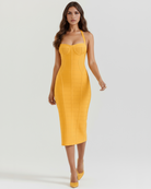 Abito Midi Cleopatra Bandage Oro Bella di Roma – laterale