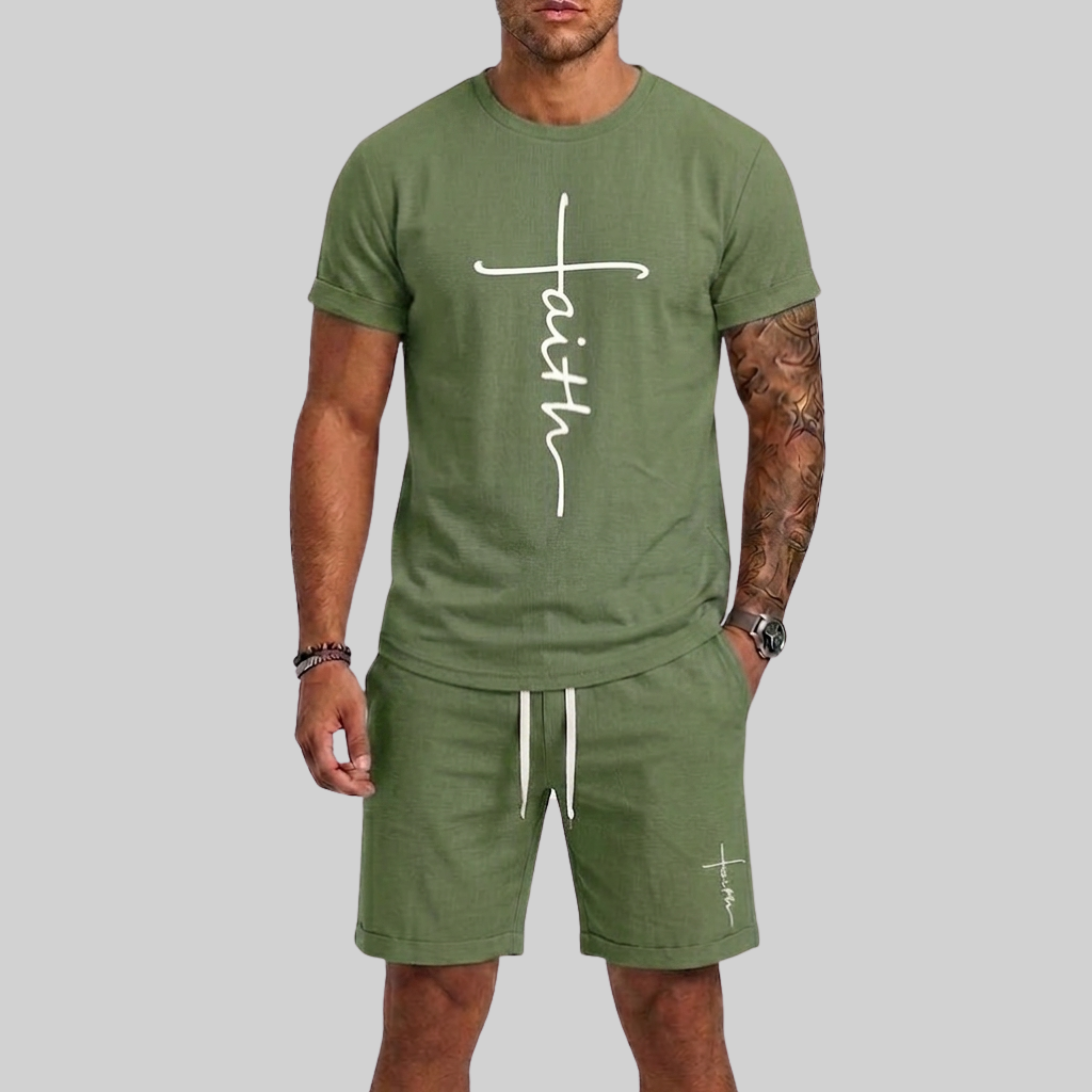 Set sportivo uomo con pantaloni corti – variante di colore | Bella di Roma