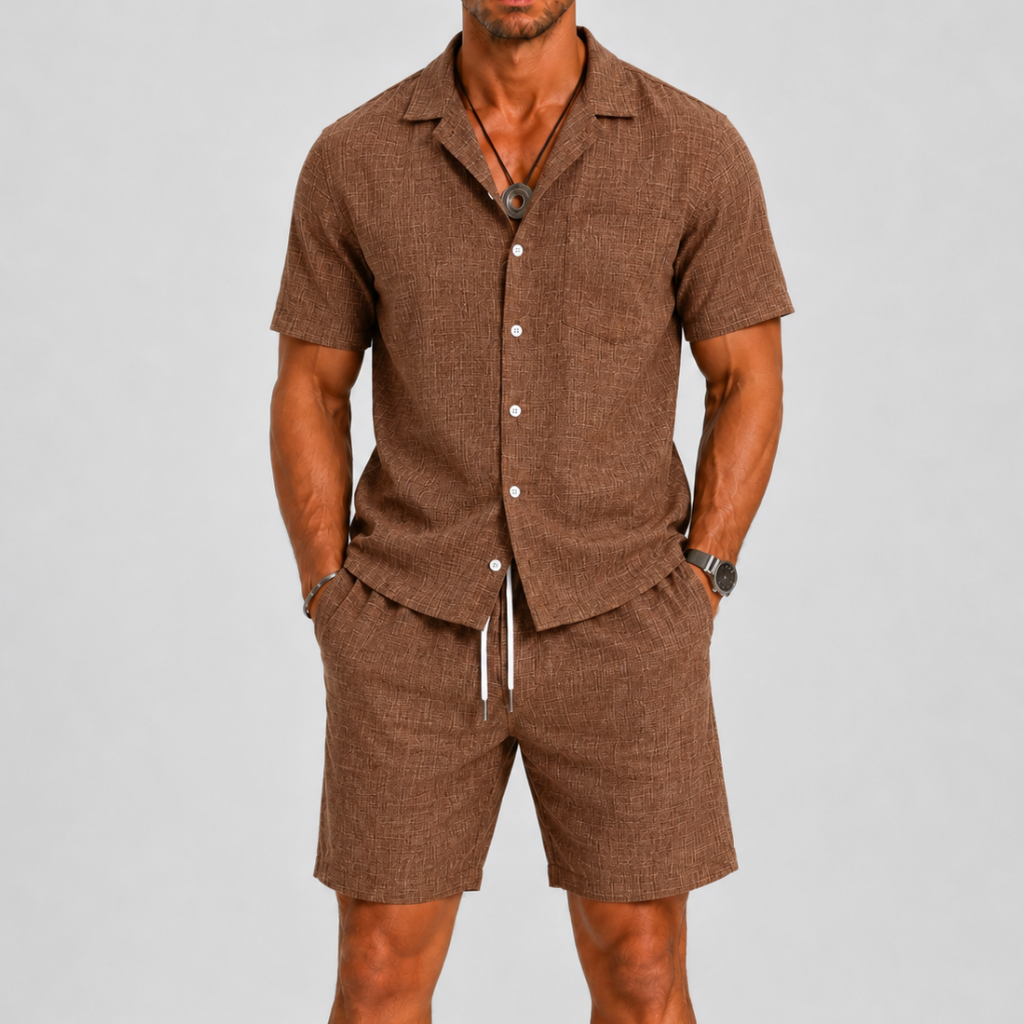 Completo estivo uomo con maniche corte – look casual | Bella di Roma