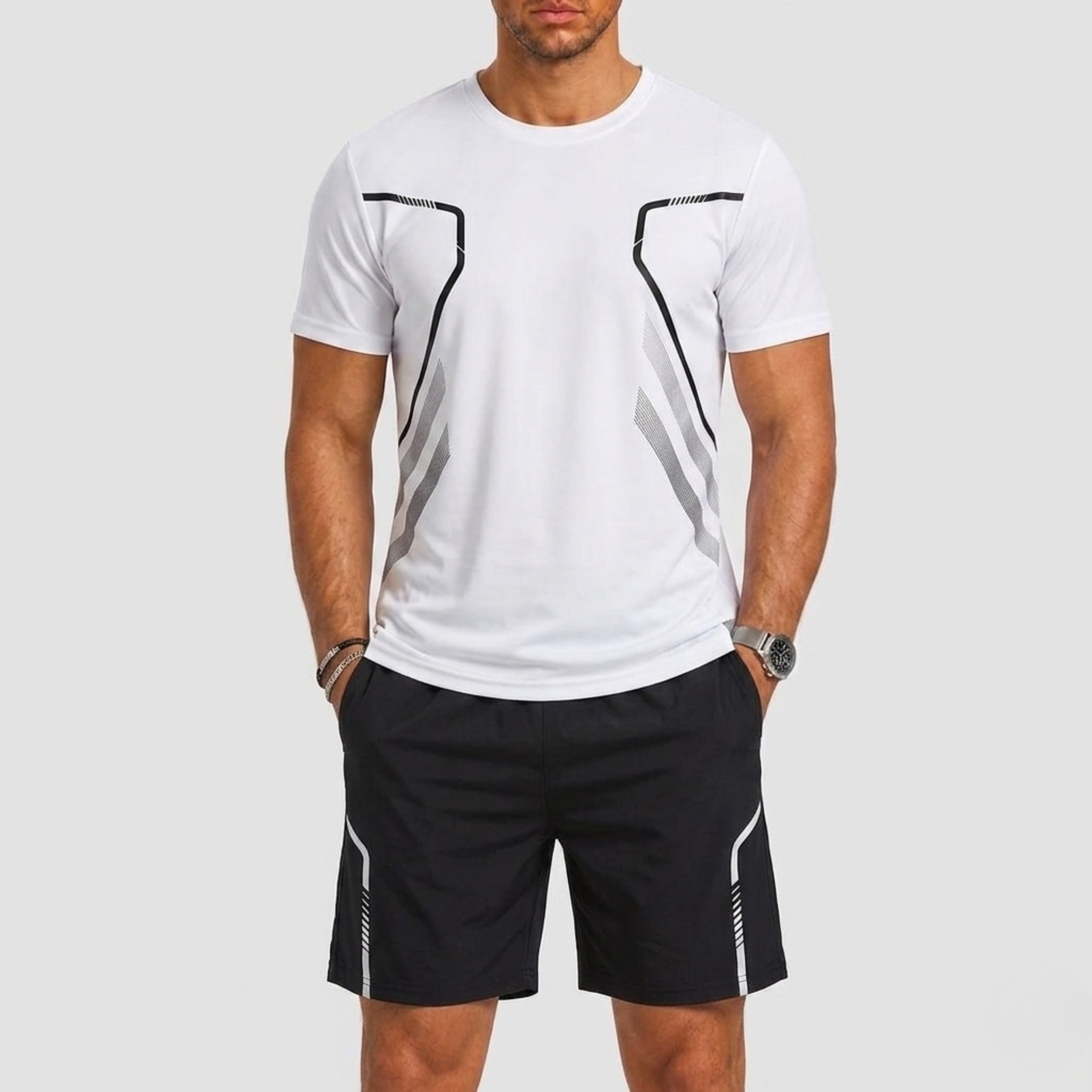 Set sportivo uomo – dettaglio del tessuto traspirante | Bella di Roma