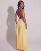 Abito maxi Alba giallo burro Bella di Roma – look serata primaverile