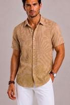 Camicia Hawaiana Uomo con Stampa Tropicale a Maniche Corte | Bella di Roma