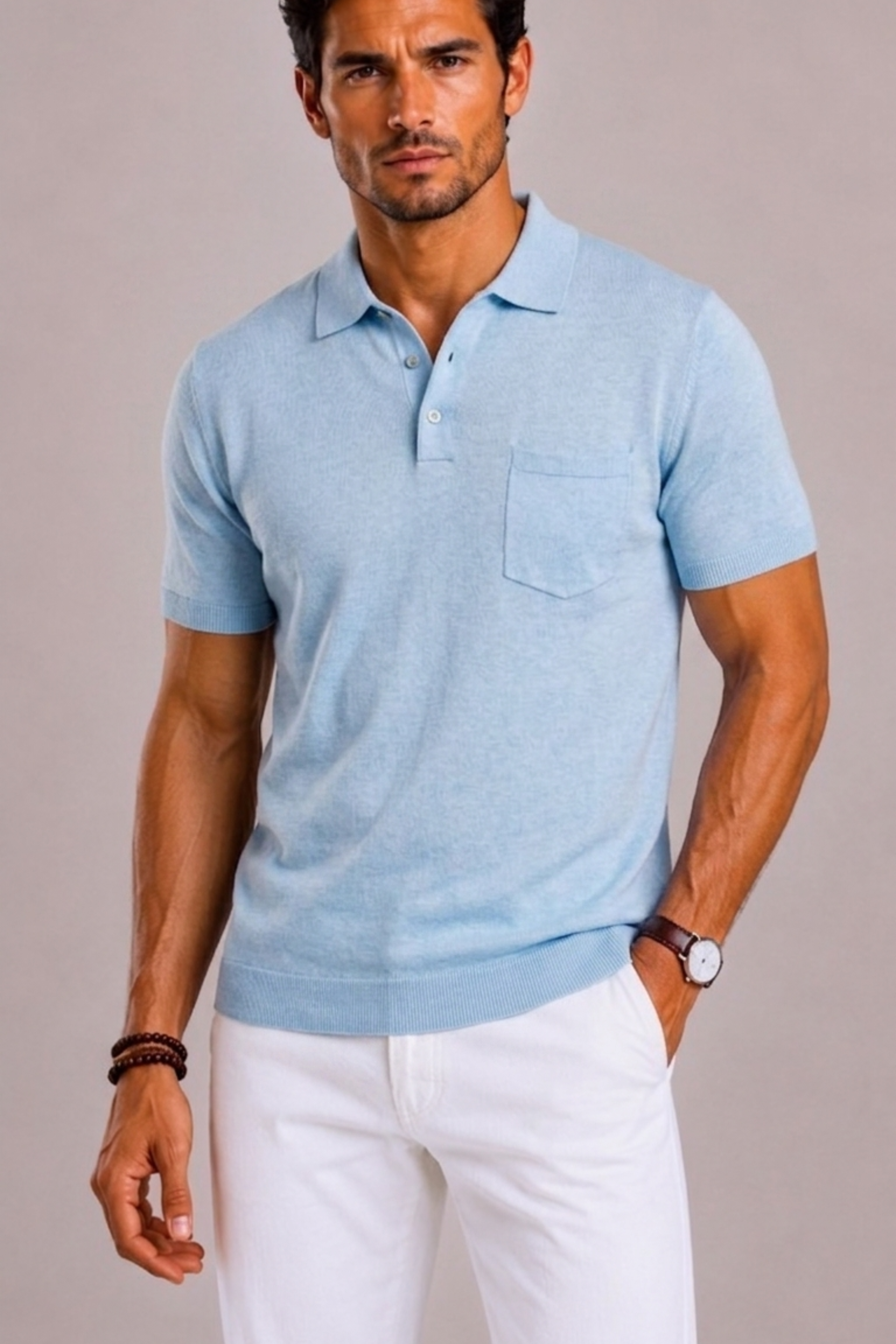 Polo da uomo con maniche corte e collo classico | Lunelle