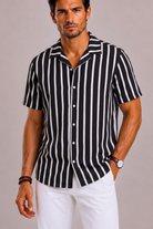 Camicia Uomo a Righe a Maniche Corte | Bella di Roma