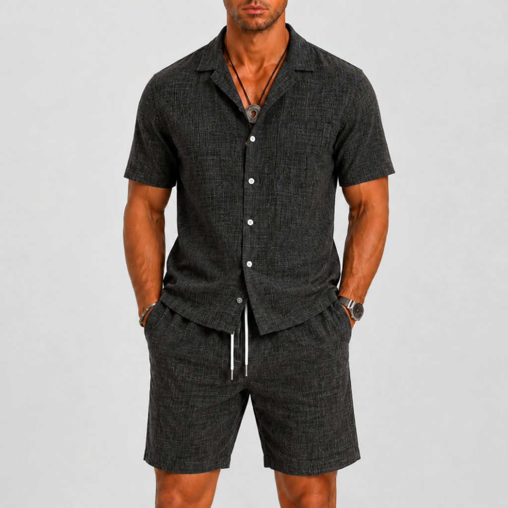 Completo estivo uomo con pantaloni corti – altra variante | Bella di Roma