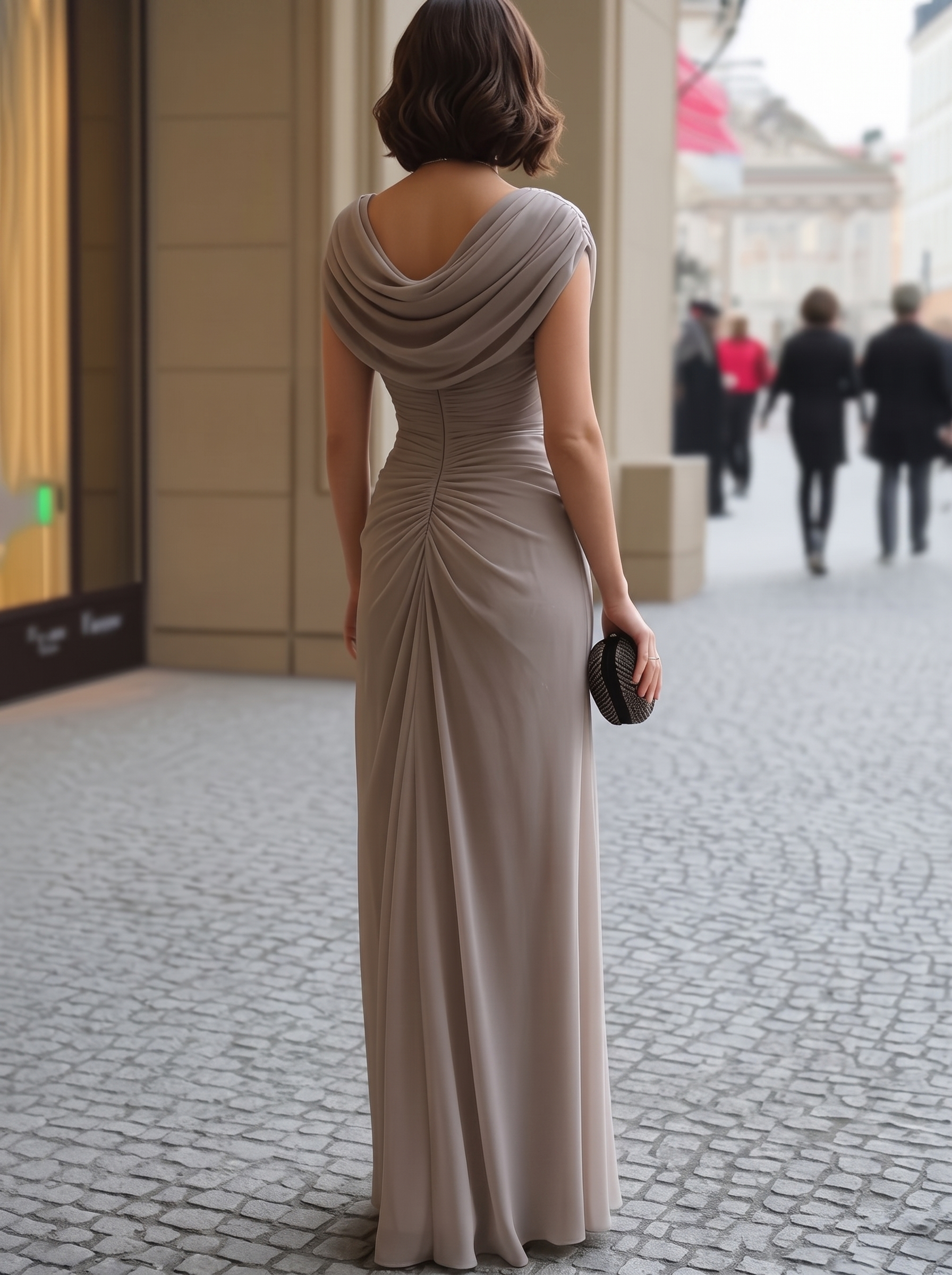 Abito Maxi Elegante con Scollo Drappeggiato - Tutti i Colori | Bella di Roma