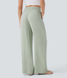 Pantaloni Baggy Casual in Lino Bella di Roma – dettaglio coulisse
